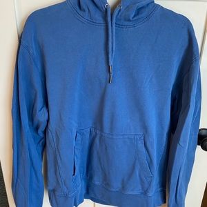 Super cute men’s hoodie. Size L.  Blue. Like new!